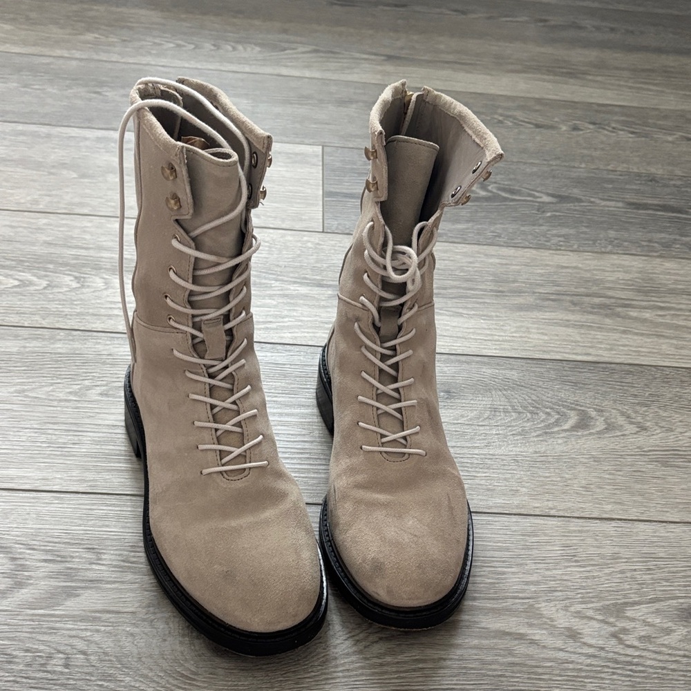 All saint Women's Lace-Up Boots - Cream
